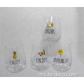 16oz Glasses Wain Tanpa Tanpa Gold Rimed Gold